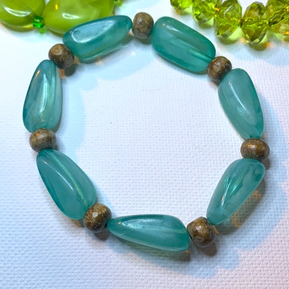 Set of 3 beautiful vintage acrylic bracelet - Picture 4 of 4